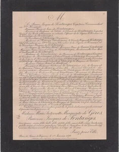1892 Faire-part décès Baronne Jacques de FONTANGES née de GÈRES - Arcachon - Picture 1 of 1