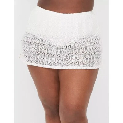Lane Bryant Cacique Crochet Side Slit Swim Skirt 16 - Image 1 of 3