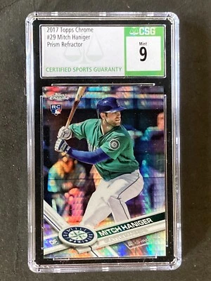 2017 Topps Chrome #29 Mitch Haniger RC Refractor Green Label CGC / CSG 9 - Image 1 of 2