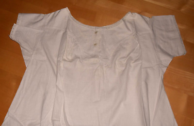 Antikes Leinen Damen Unterhemd Hemd Unterwäsche Nachthemd (9865) • 11.99€