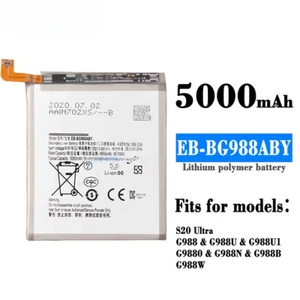 Batterie de remplacement pour Samsung Galaxy S20 Ultra 5G SM-G988U1 EB-BG988ABY - Photo 1 sur 4