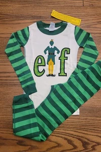 NWT Hanna Andersson BUDDY THE ELF CHRISTMAS ORGANIC LONG JOHN PAJAMAS 110 / Size - Picture 1 of 5
