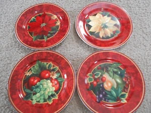 JUEGO DE 4 PLATOS DE ENSALADA HALLMARK HOME COLLECTION BY SAKURA HOLIDAY ABUNDANCE - Imagen 1 de 6
