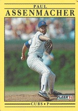 1991 Fleer Paul Assenmacher Chicago Cubs #413
