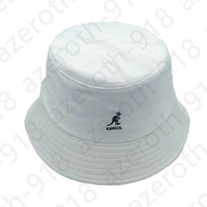 Kangol Washed Bucket Hat Casual Fashion Men Women Cotton Flat Top Hats Headwear