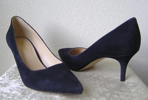 NINE WEST - Pump Kitten Heels MARGOT Navy Suede 6M - Picture 1 of 7