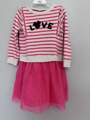 Vestido BabyGap X Disney Niñas Talla 5 Años Minnie Mouse Mix-Media AMOR Foto 1 de 4