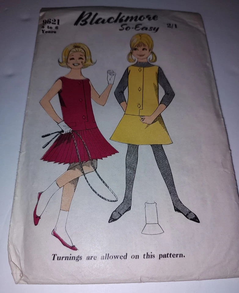 Vintage BLACKMORE So Easy 9621 Dress with Flared Skirt Size 5 6 Years - Image 1 of 2