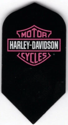 TON JUNKIE DARTS Harley Davidson Pink Logo Slim Dart Flights: 3 per set