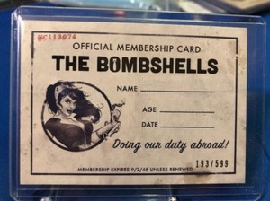 2018 Cryptozoic DC Bombshells 2 II Membership Cards /599 #V1 “The Bombshells”