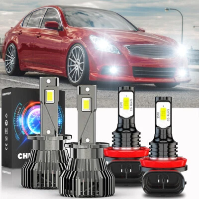 Kit de faros LED de haz alto bajo + bombillas antiniebla para Infiniti Q40 6000K 2015 Foto 1 de 4