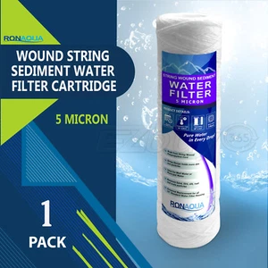 Wound String Sediment 5 Micron Water Filter Cartridge 2.5" x 10" - Picture 1 of 5