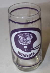 Vaso de fútbol americano 1976 Kansas State Wildcats Nebraska Cornhuskers Sam's Hamburgers - Imagen 1 de 2