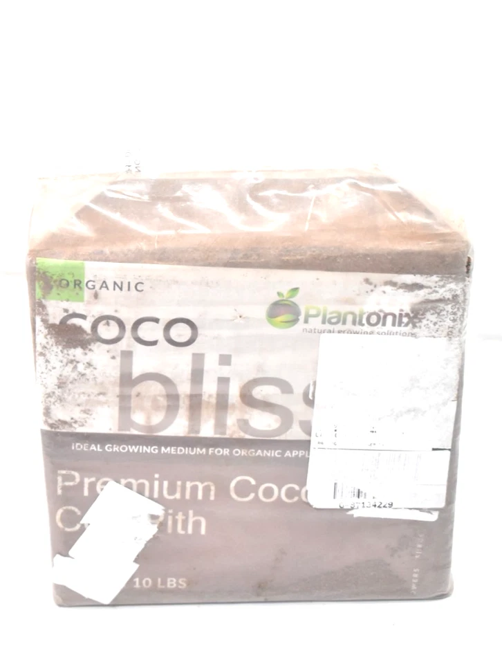 Coco Bliss Premium Coconut Coir Pith Block 10 Lbs 100 Natural and Organic