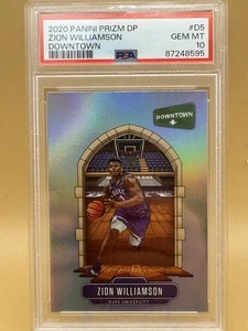 2020 Panini Prizm Draft Picks Zion Willliamson Downtown PSA 10 Rookie D-5 - Picture 1 of 2