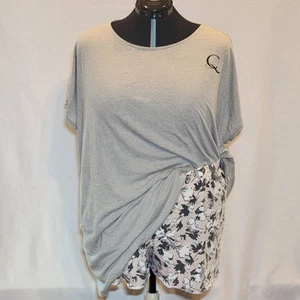 Sleep By Cacique Set Gray Top 26/28 Peach Floral Shorts 30/32 - Picture 1 of 10