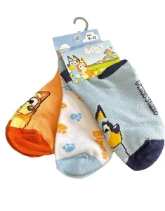 Bluey - CHILDREN'S SHORT SOCKS - SIZE 9-12 - 3 PACK - NEW Genuine Kids - Picture 1 of 1