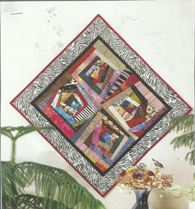 H0319 CRAZY LOGS WANDBEHANG QUILT MUSTER/ANLEITUNG - Bild 1 von 2