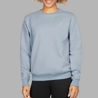 FILA Women's Light Blue Crewneck Logo Sweatshirt Sz M Casual Athleisure - Image 1 of 4