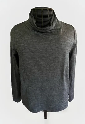 Camisa deportiva de manga larga con cuello capucha gris jaspeado talla M APANA para mujer Foto 1 de 4