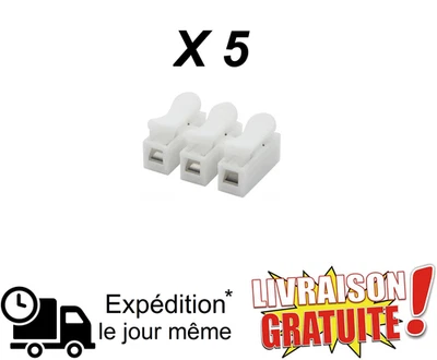 Lot de 5 Borne de Connexion Rapide Branchement Électrique Sans Outil - Photo 1/4