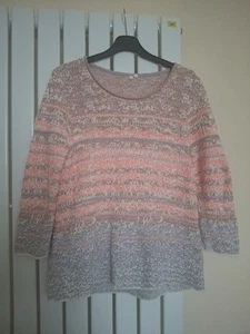 White Stuff Waffle Knit Abstract Pattern Cotton Blend Jumper. Size 12(37") Multi - Picture 1 of 4