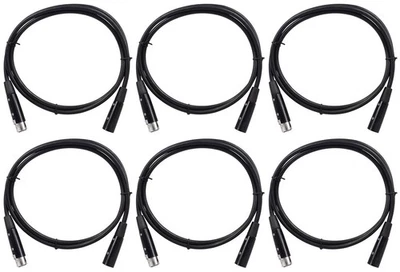 6 Rockville RDX5M5 5' 5-Pin Male-Female DMX Lighting Cables 100% Copper - Image 1 of 2