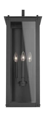 Capital Lighting 934641BK Hunt Urbano/Industrial Vidrio Transparente Rectangular Exterior... Foto 1 de 4