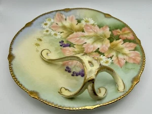 Antiguo plato pintado a mano Tirschenreuth Baviera China manejado firmado Langpere - Imagen 1 de 7