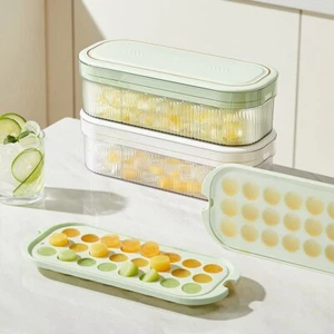 Eiswürfelbehälter mit Deckel und Behälter - Ice Mold - Silicone PP - Bild 1 von 10