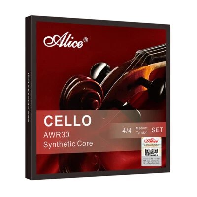 Alice AWR30 Synthetic Core Cello Strings Set 4/4 Medium For Professional Student - Image 1 of 4