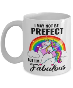 Taza Divertida Regalo UNICORNIO, Puede que no sea perfecta pero soy fabulosa, Divertida Taza Unicornio - Imagen 1 de 2