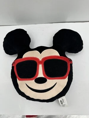 Disney Emoji Blitz Mickey Mouse Plush Pillow Red Sunglasses On Travel Toy 13" W - Image 1 of 4