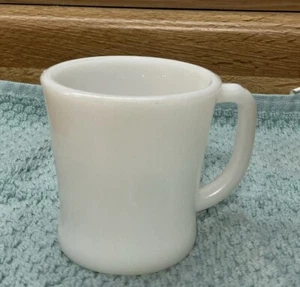 Fire King Oven Ware Milk Glass Vintage Coffee Cup White Mug D Handle 1950-60 USA - Picture 1 of 3