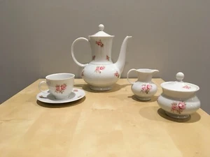 Vintage Lefton Weides China Tea Set Cup Saucer Pot Sugar Cream ANNABELL Bavaria  - Picture 1 of 6