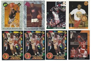 (32) LOTE DE CARTAS DE JUGADOR Larry Johnson - Novatos y 2º año Charlotte Hornets - Imagen 1 de 8