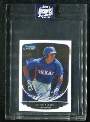 Autógrafo Topps Archives 2020 Bowman Chrome Mini #300 Jorge Alfaro 1/1 Foto 1 de 2