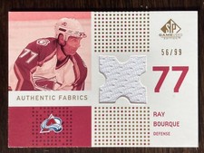RAY BOURQUE 2002-03 SP Game Used Authentic Fabrics Gold /99 AVALANCHE