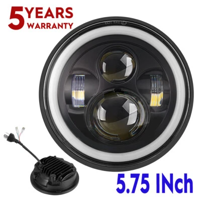 Faros LED Halo DRL 1 PIEZA para motor Buell Lightning 1996-2010 5,75" 5-3/4 pulgadas Foto 1 de 4