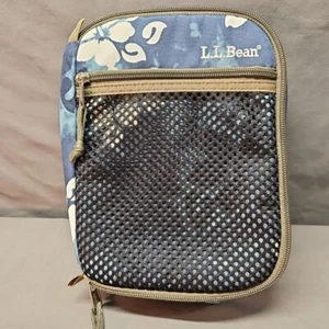LL Bean Thermo Brotdose blau & weiß Hibiskusblüten - Bild 1 von 5