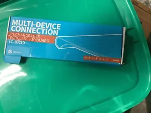 iClever IC-BK10 Multi Device Connection Rechargeable Wireless Keyboard - Picture 1 of 7