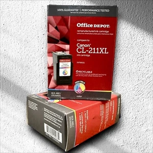 Canon Ink Cartridge CL-211XL | Office Depot | High Yield Color SEALED Lot of 2 - Picture 1 of 3