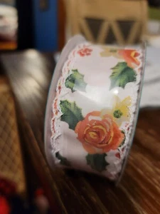 Pionierin "Holly Rose" dekoratives Stoffband 1,5" x 21' *NEU* - Bild 1 von 3