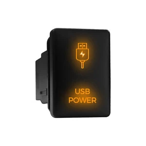 USB POWER - LED Push Button Replacement for TOYOTA (1.28 x 0.87 in) Orange - Picture 1 of 3