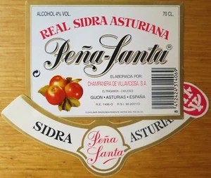 Etiquetas vinos REAL SIDRA ASTURIANA PEÑA SANTA Asturias ESPAÑA Labels wine - Bild 1 von 1