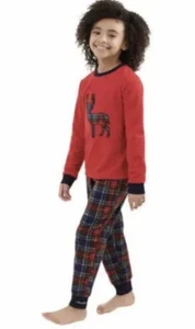Eddie Bauer Niños 2 Piezas Ropa de Dormir Set Jogger y Top, Rojo/Azul 8 - Imagen 1 de 4