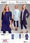 Simplicity Sewing Pattern 8557 Misses Easy Knit Dress,Tops,Pants Sz 4-26*New*
