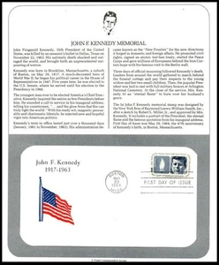 1964 John F Kennedy Sc 1246 FDC PCS panel, 35th president memorial leadership - Picture 1 of 1