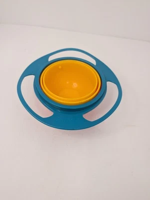 Kreiselschüssel mit Deckel, 360 auslaufsicher, für Baby und Kinder, orange/türkis - Bild 1 von 4