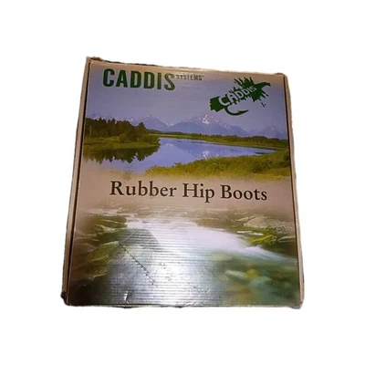 Botas de caça masculinas tamanho 13 Caddis borracha quadril pesca modelo CA2901W nova em folha.BR - Imagem 1 de 4